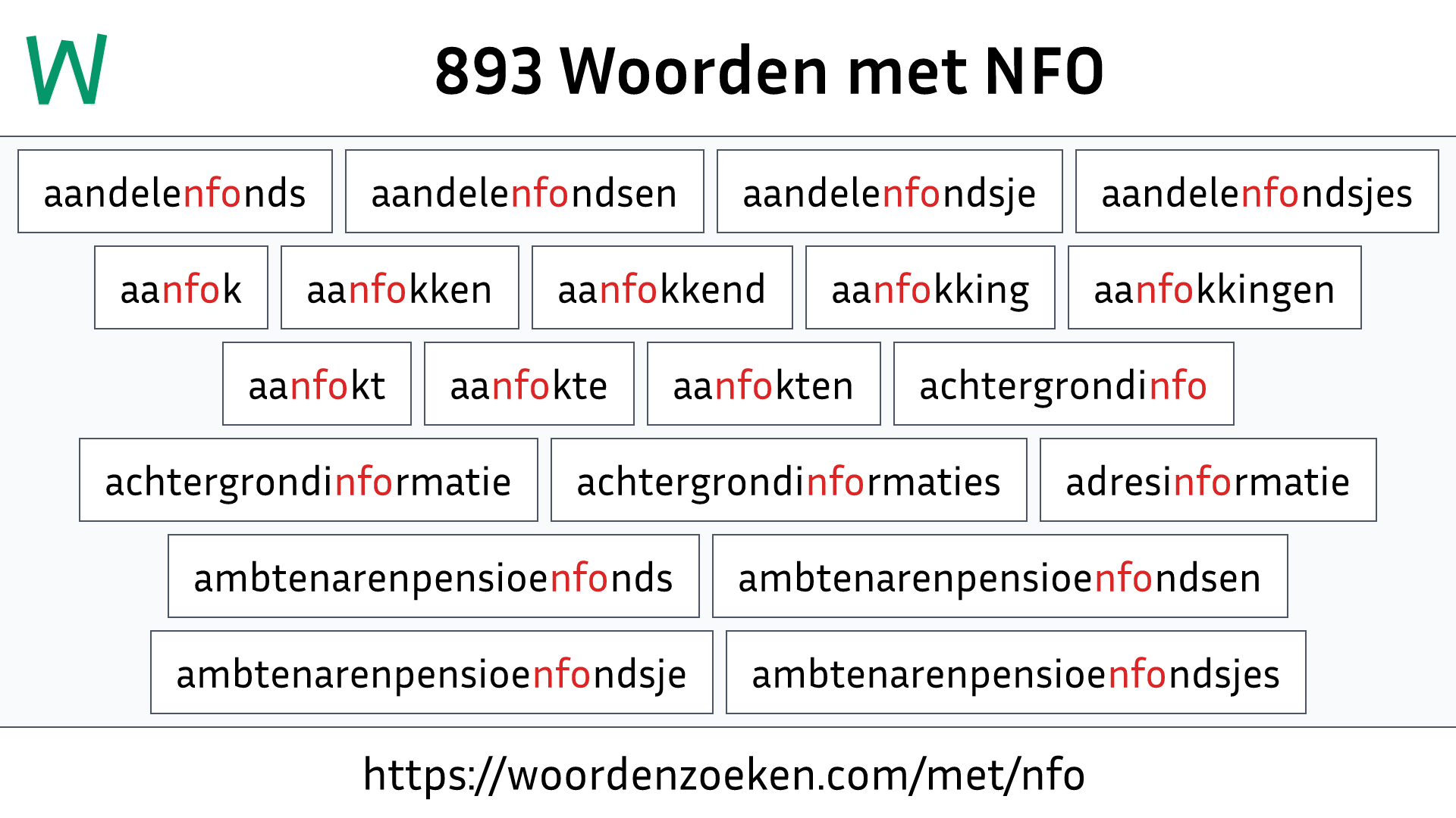Woorden met NFO