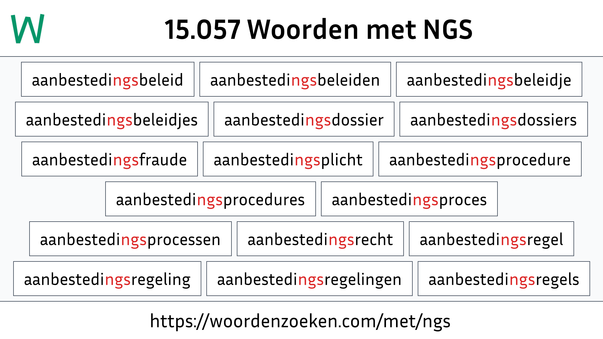 Woorden met NGS