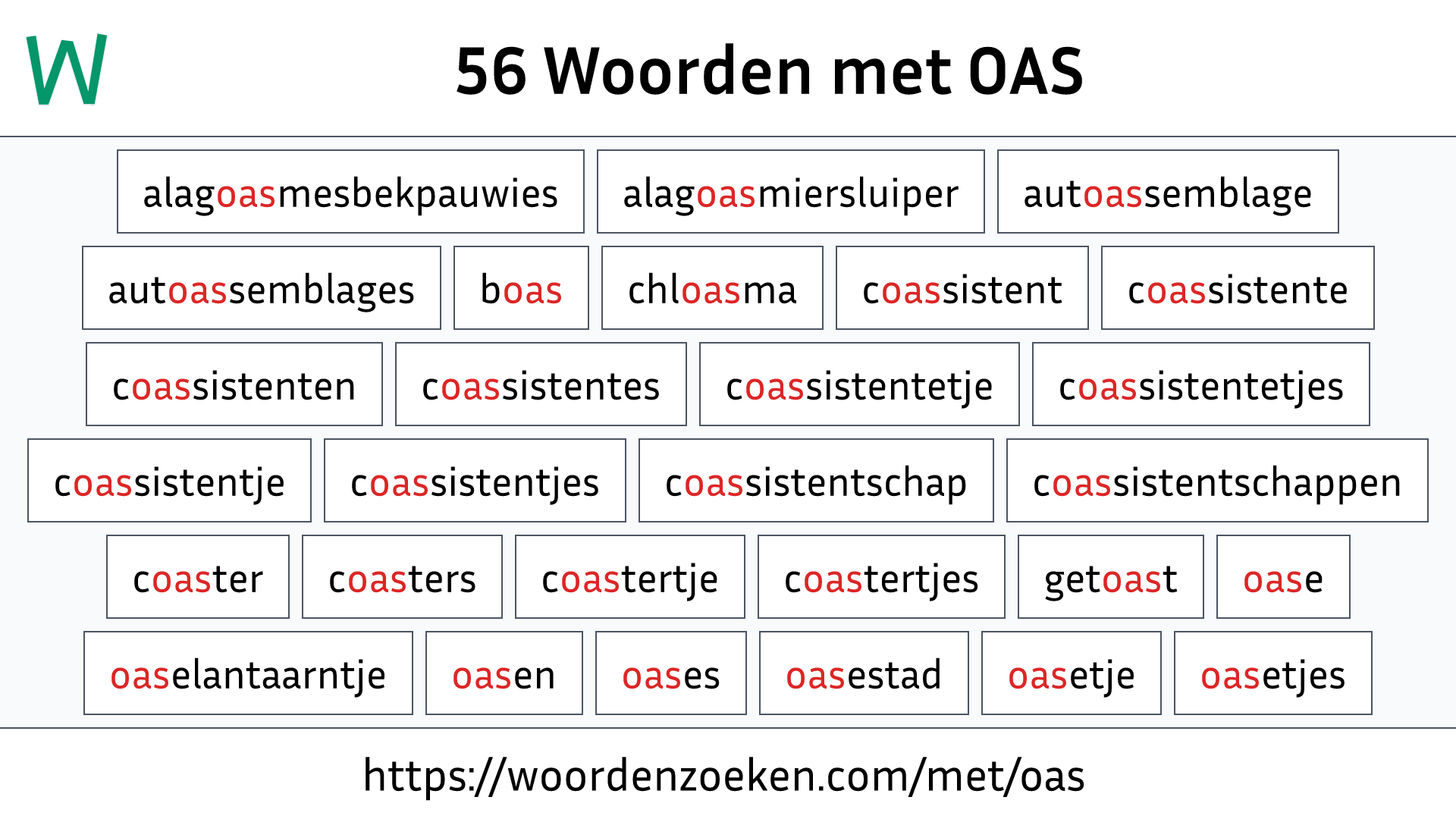 Woorden met OAS