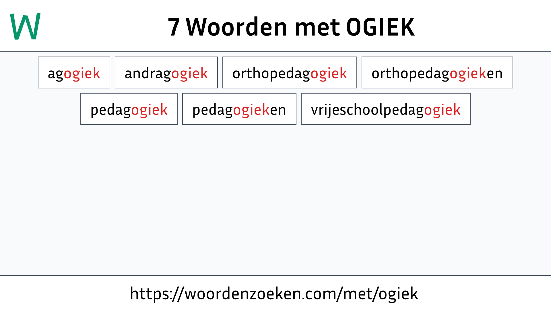 Woorden met OGIEK