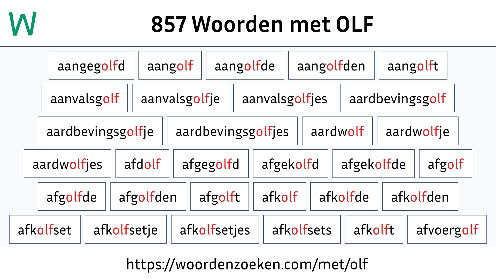 Woorden met OLF