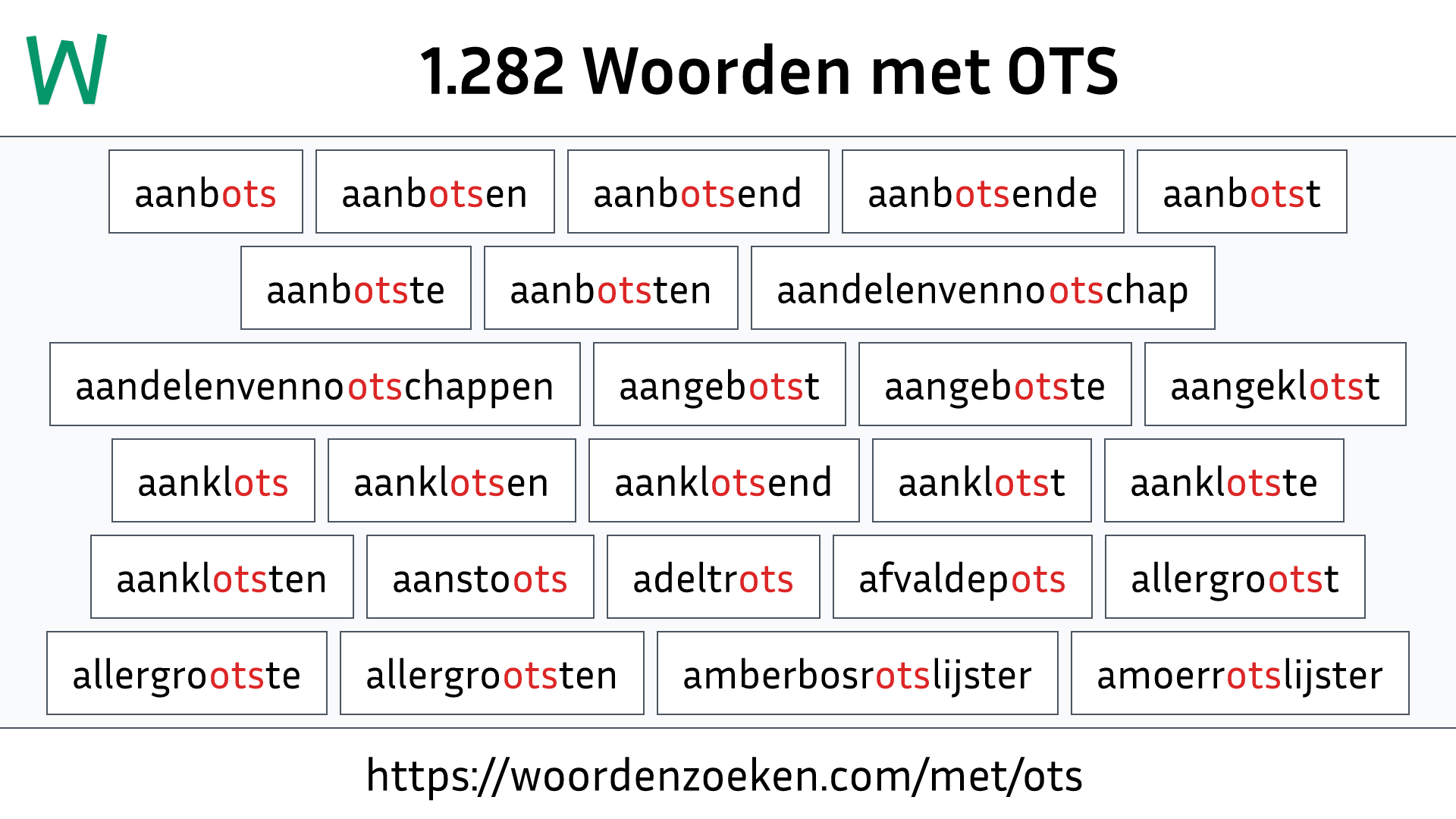 Woorden met OTS