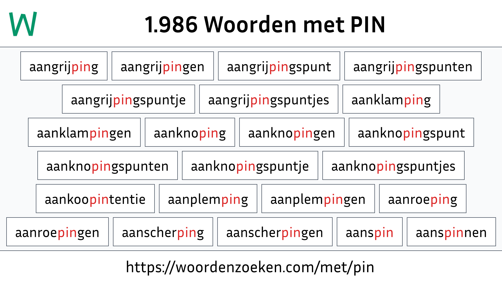 Woorden met PIN