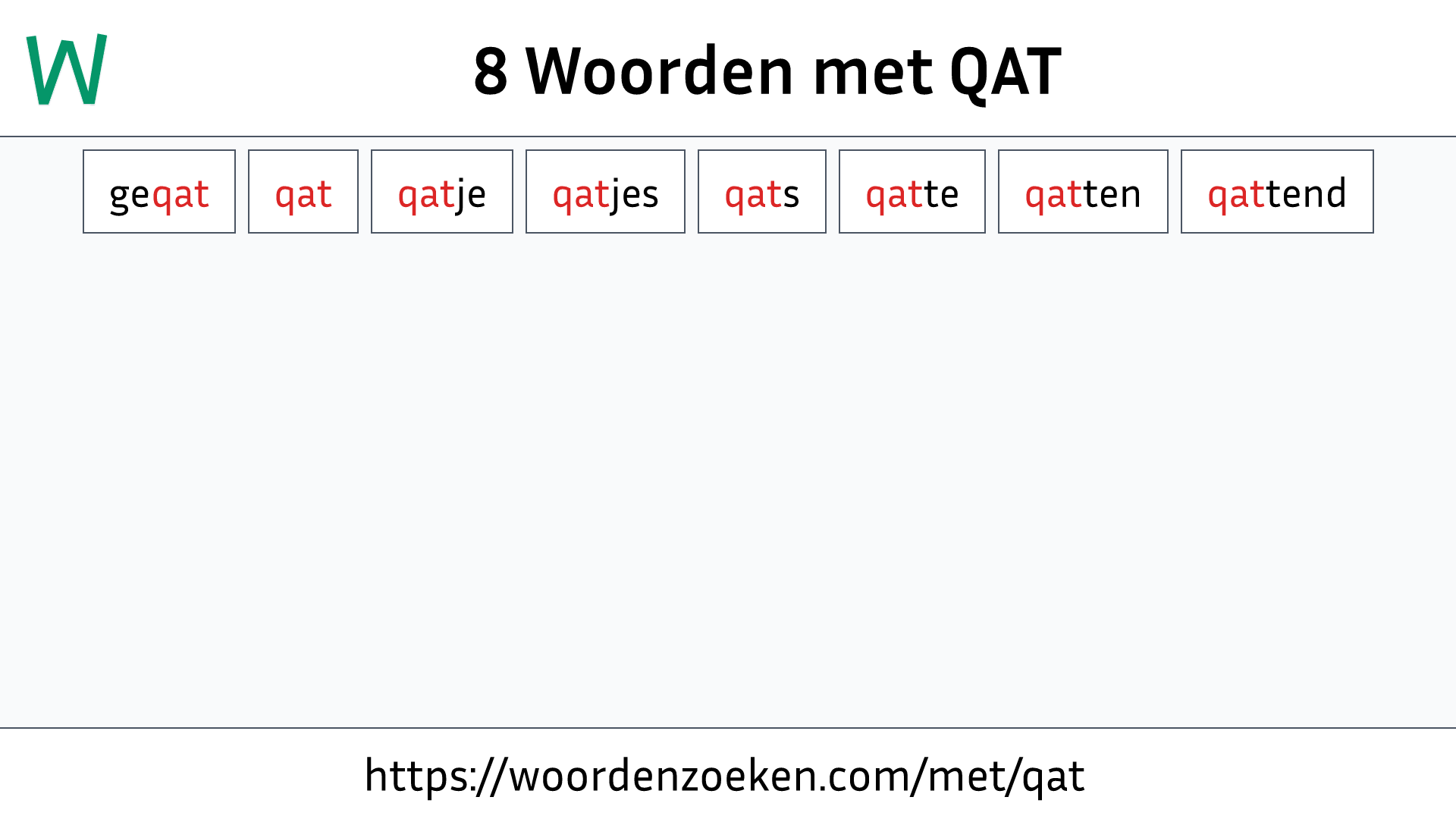 Woorden met QAT