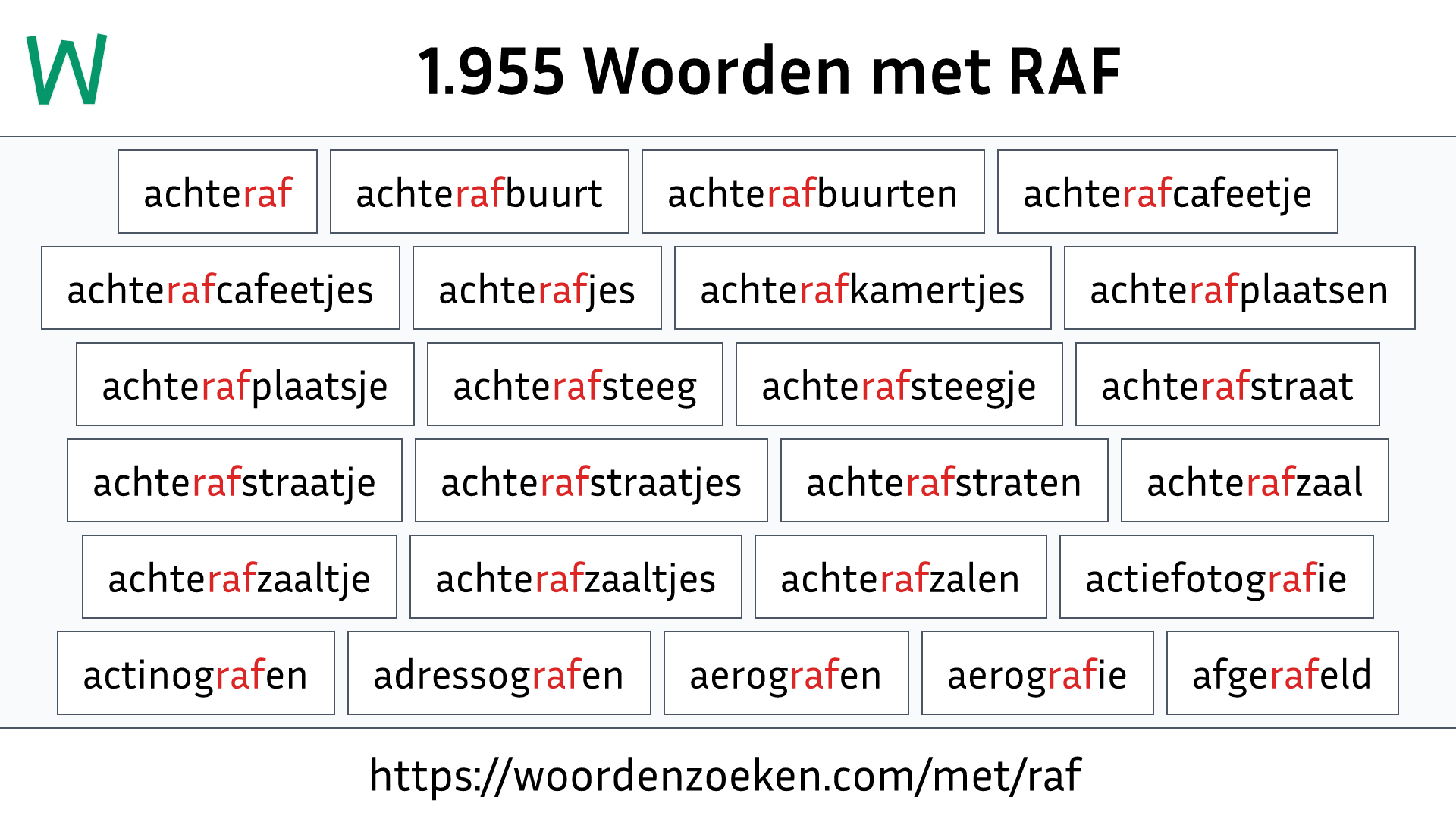 Woorden met RAF