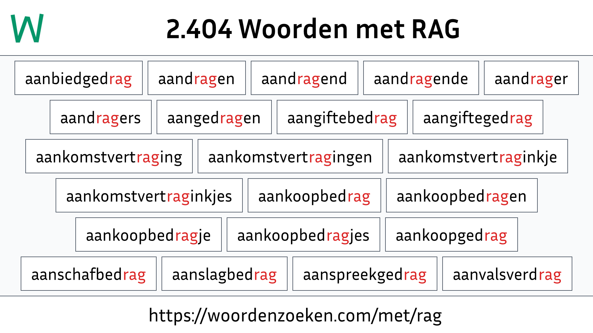 Woorden met RAG