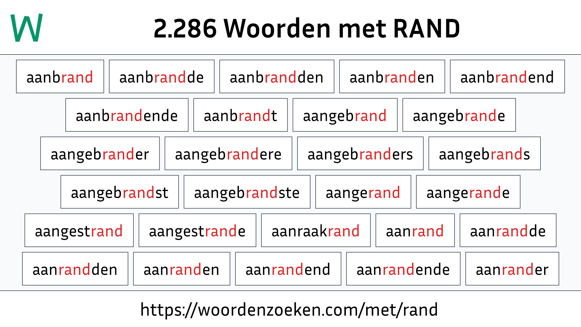 Woorden met RAND