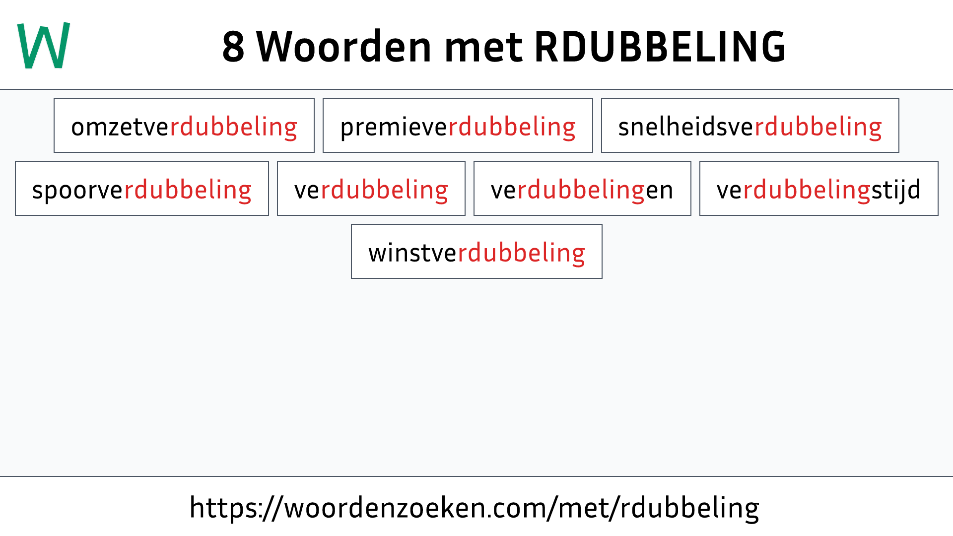 Woorden met RDUBBELING