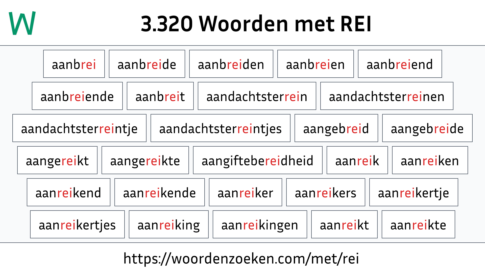 Woorden met REI