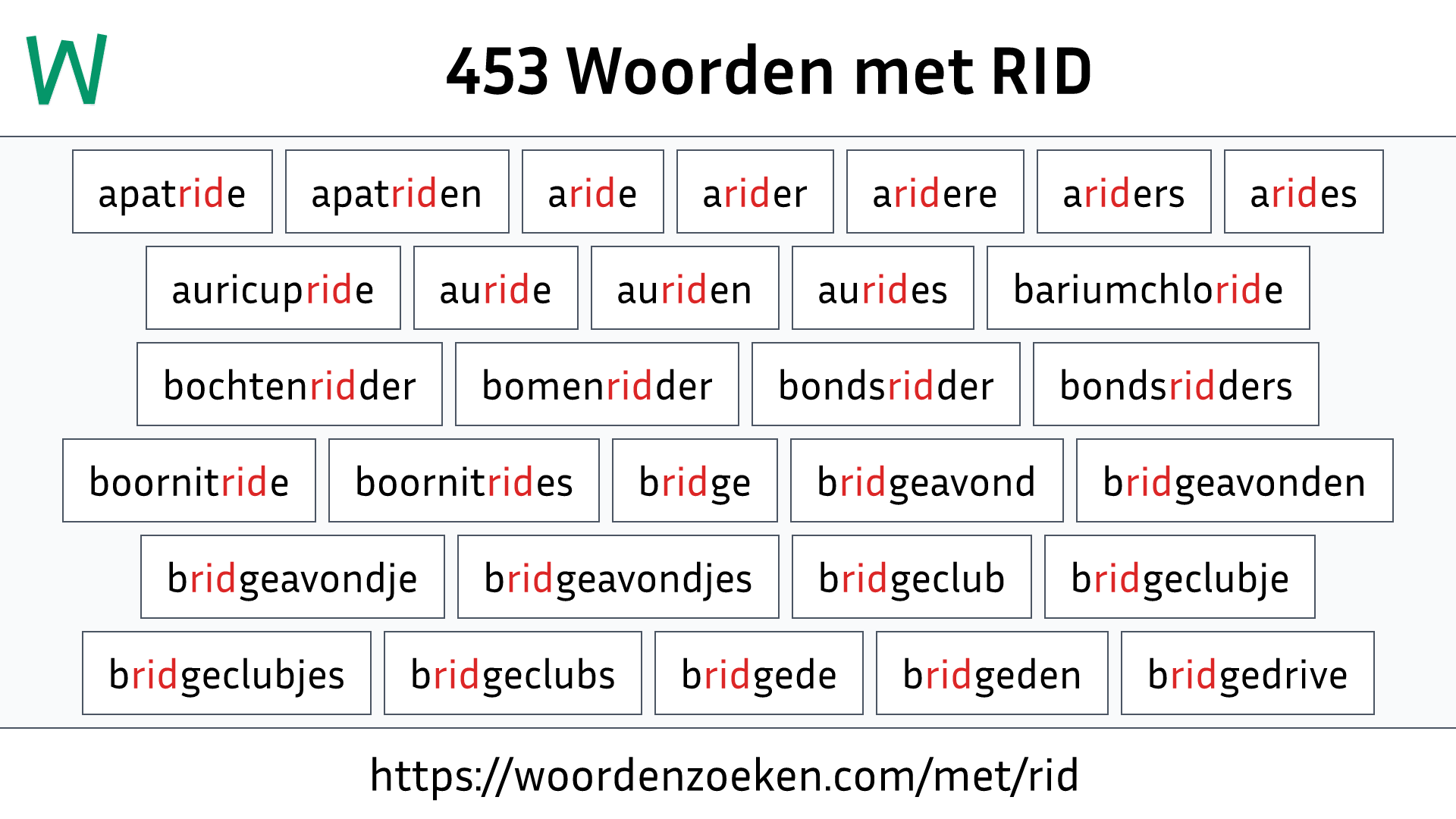 Woorden met RID