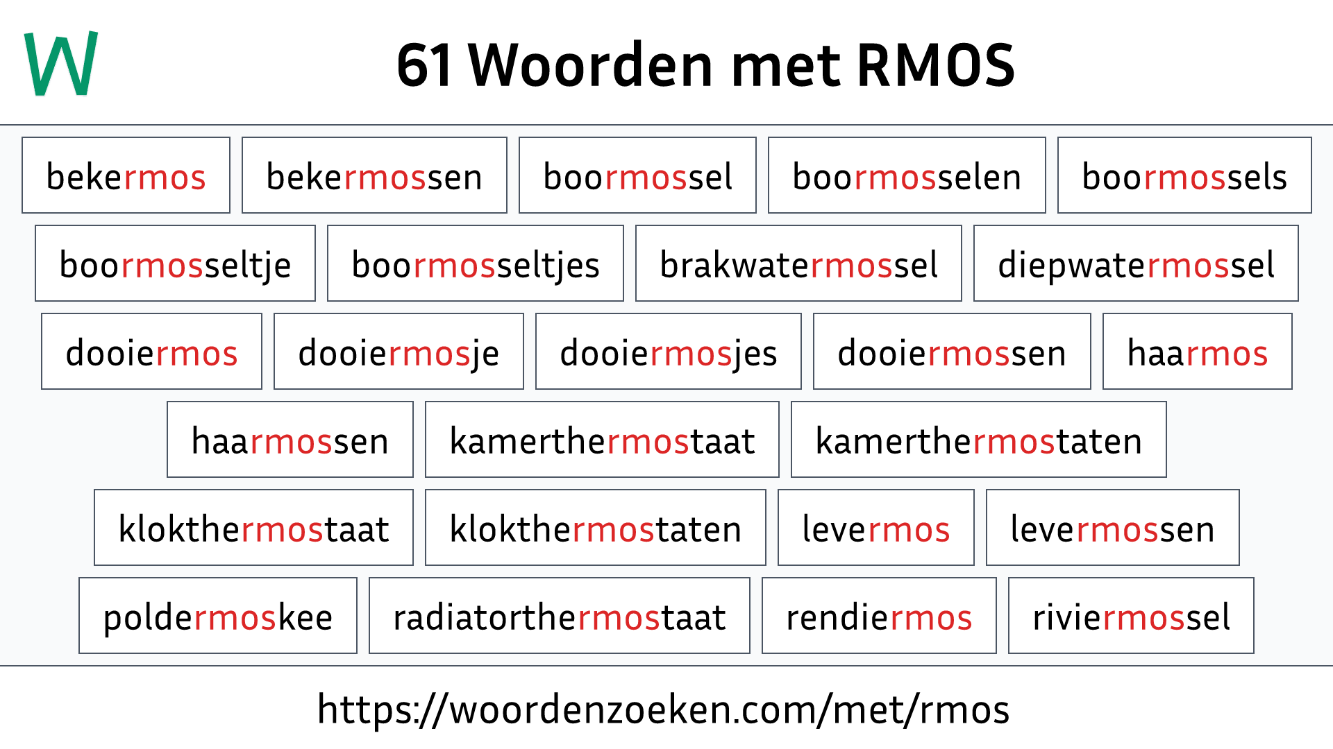 Woorden met RMOS