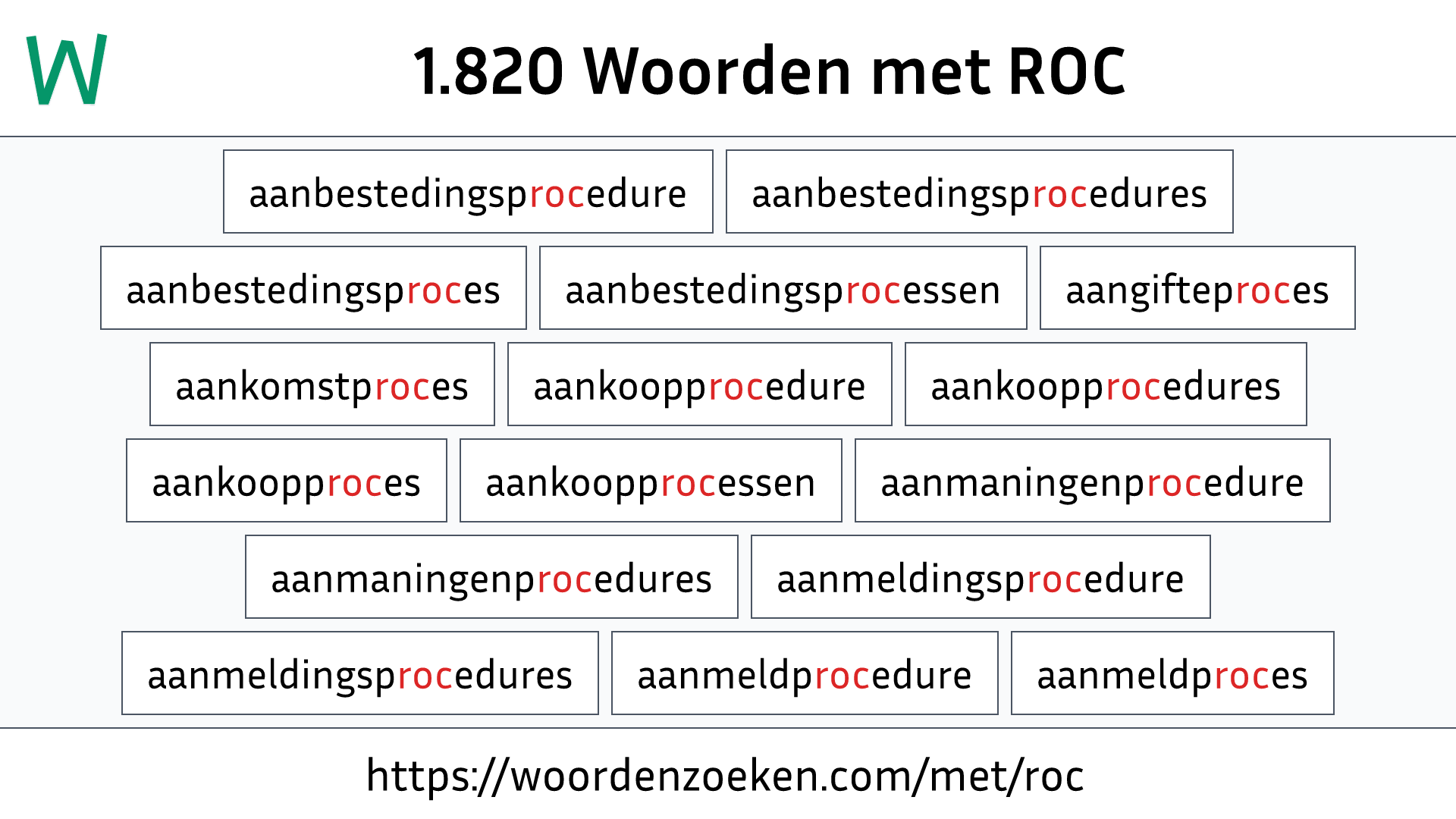 Woorden met ROC