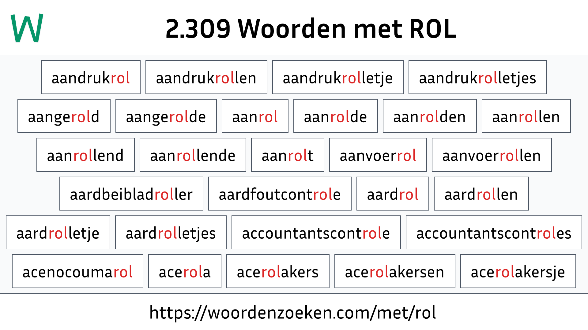 Woorden met ROL