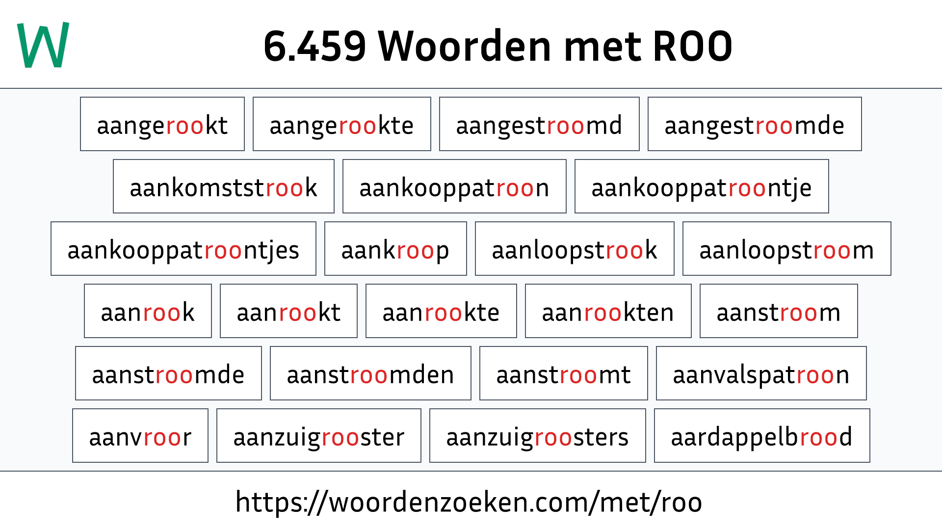 Woorden met ROO