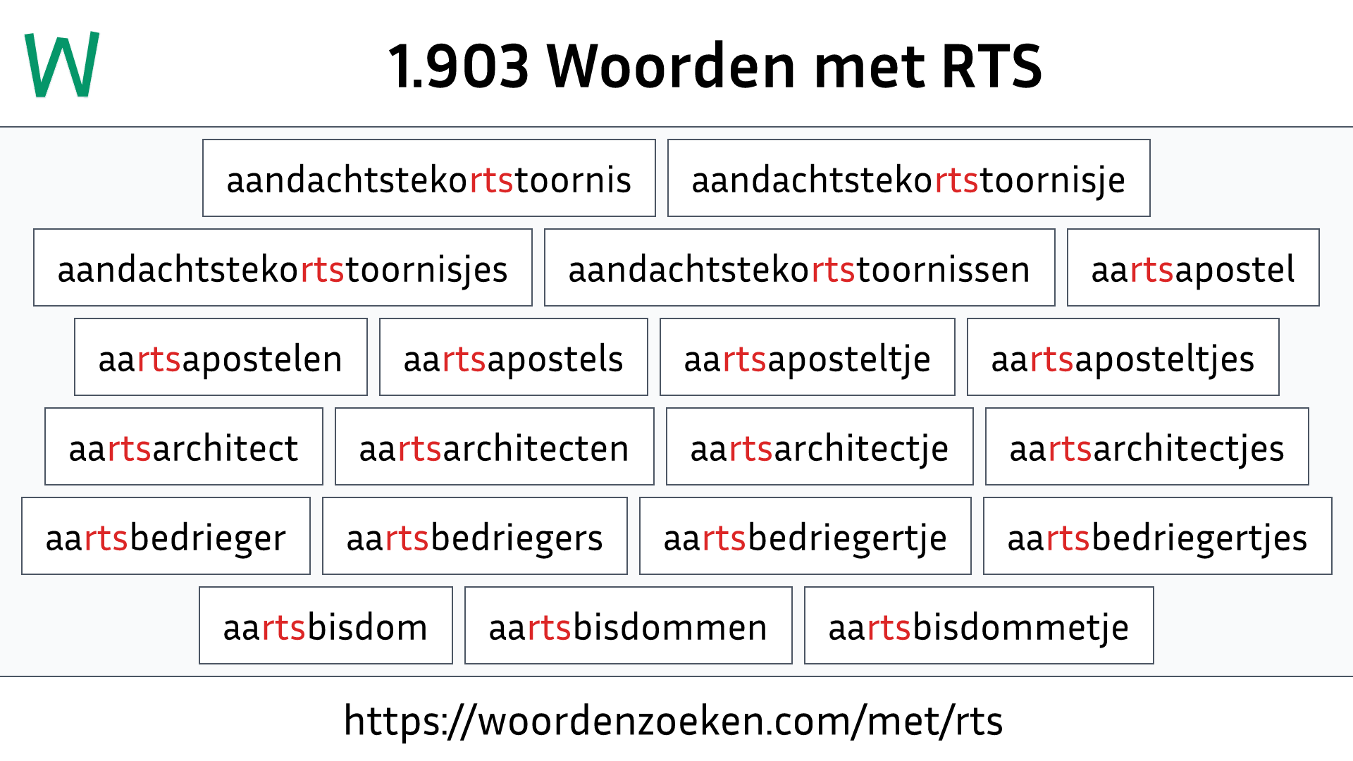 Woorden met RTS