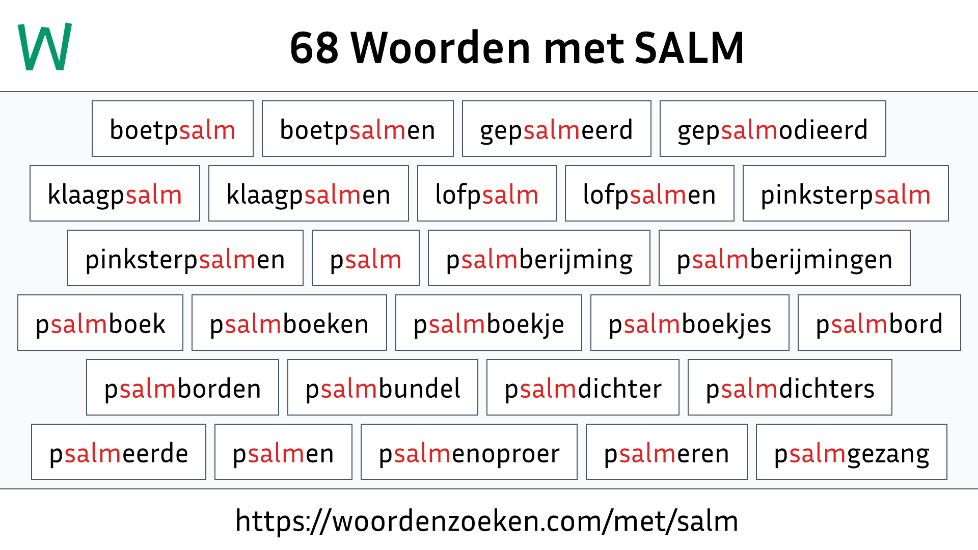 Woorden met SALM