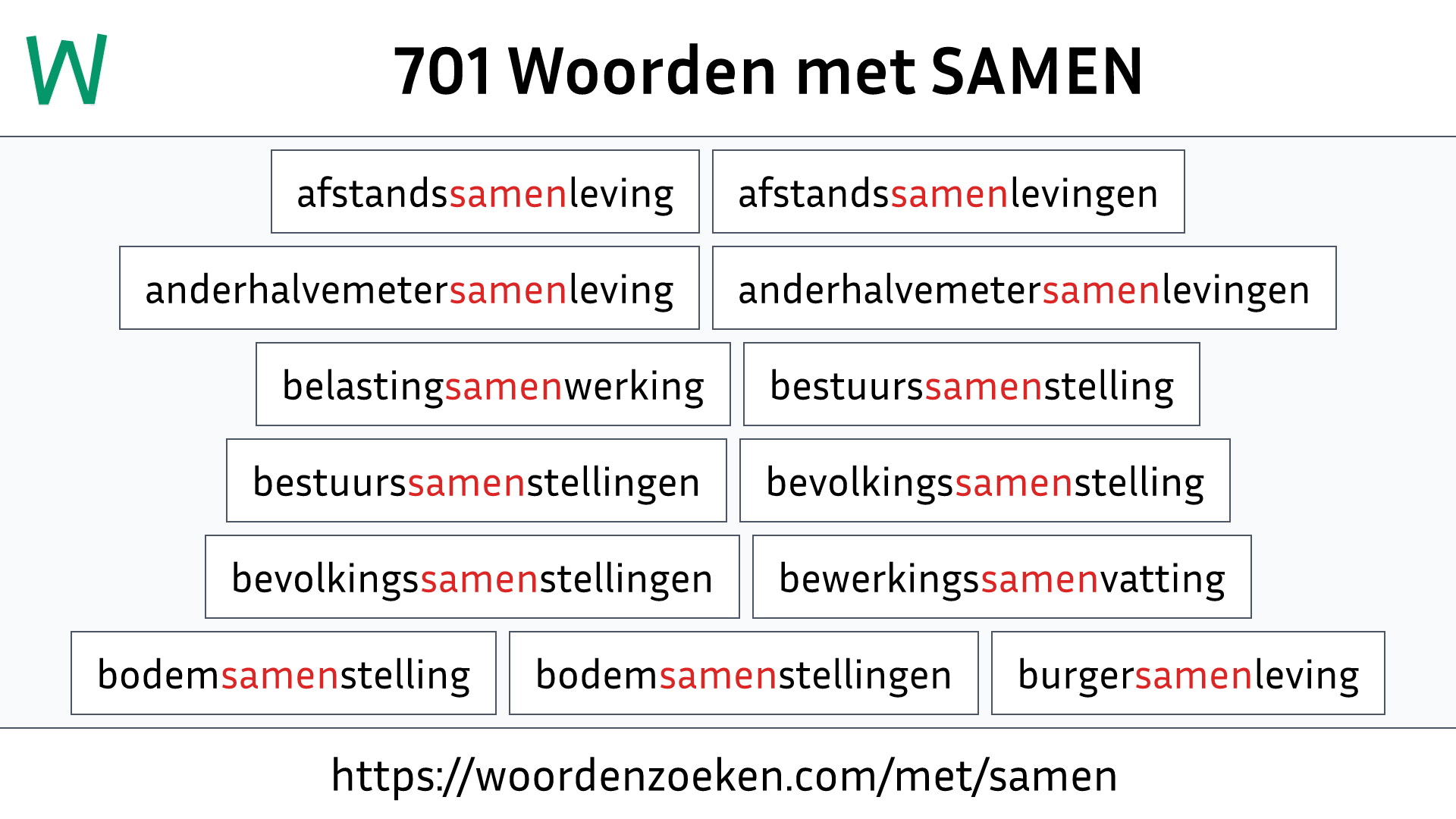 Woorden met SAMEN