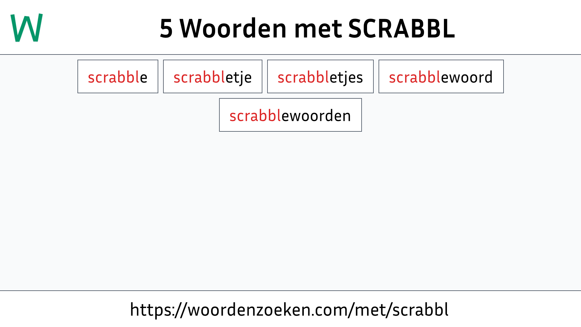 Woorden met SCRABBL