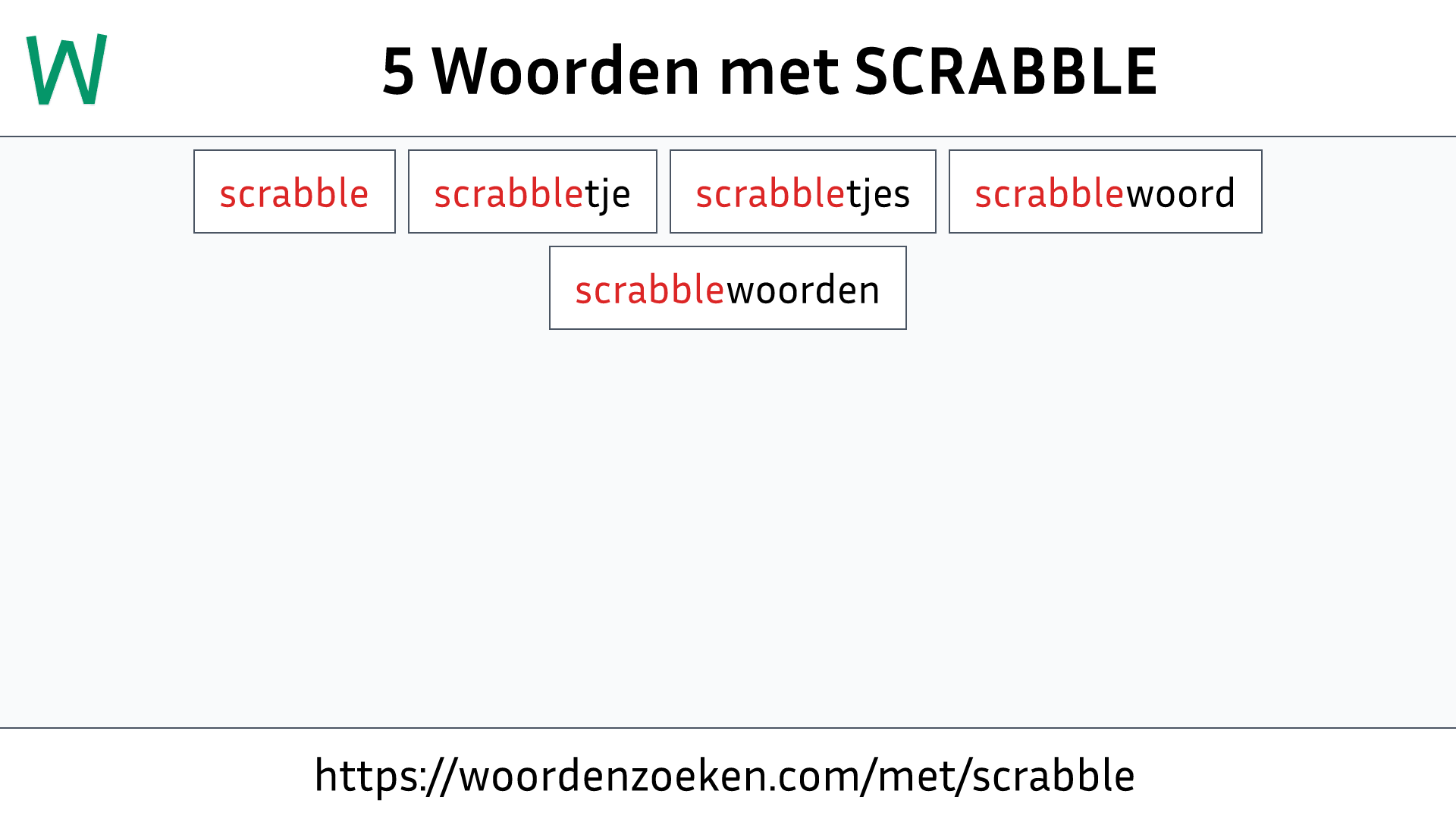 Woorden met SCRABBLE