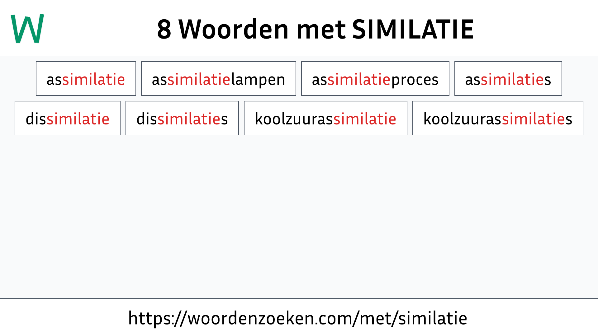 Woorden met SIMILATIE