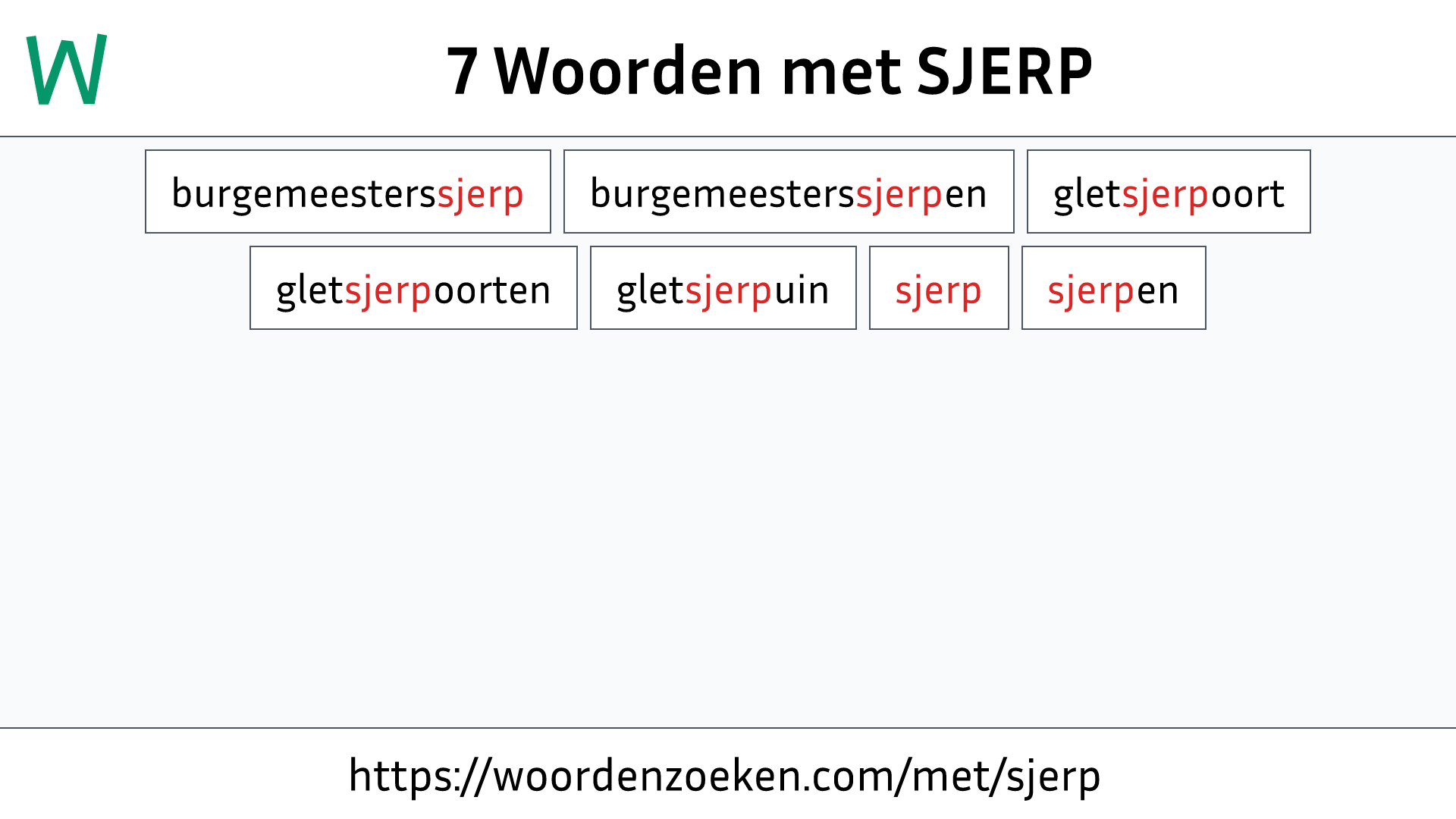 Woorden met SJERP