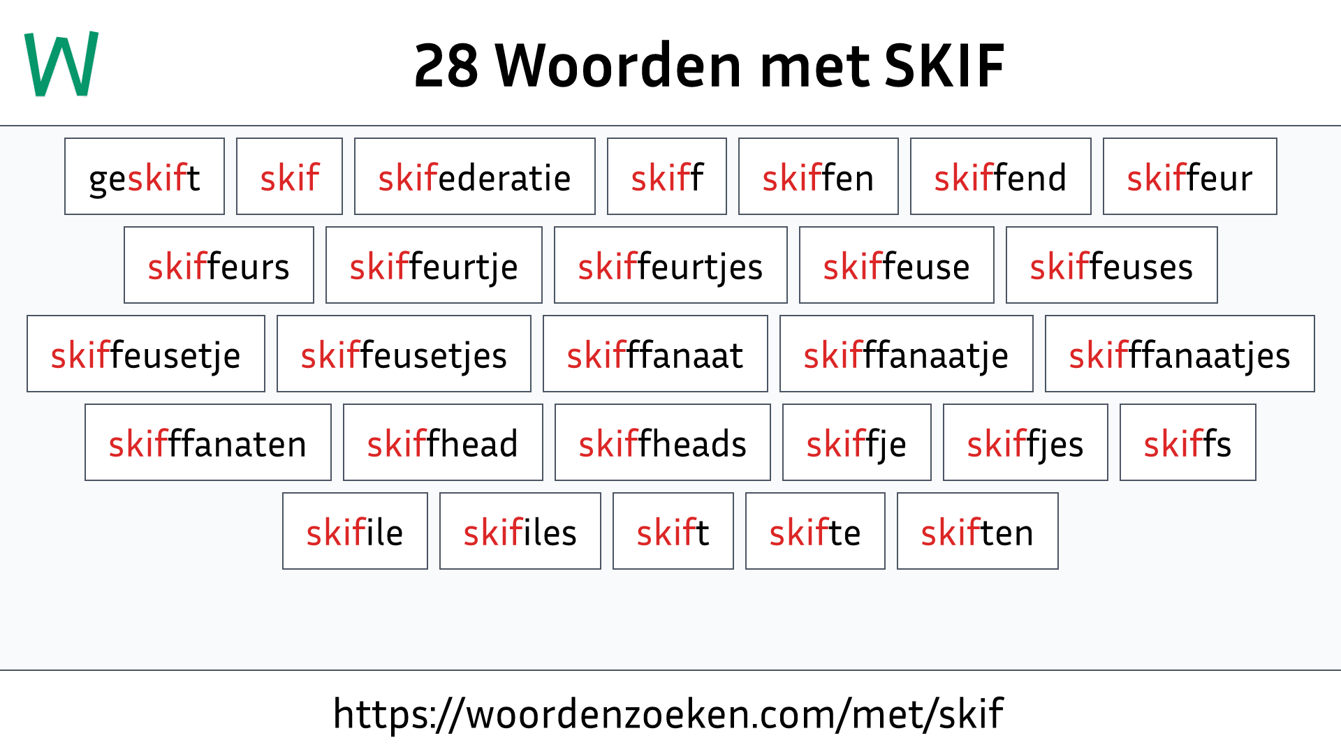 Woorden met SKIF