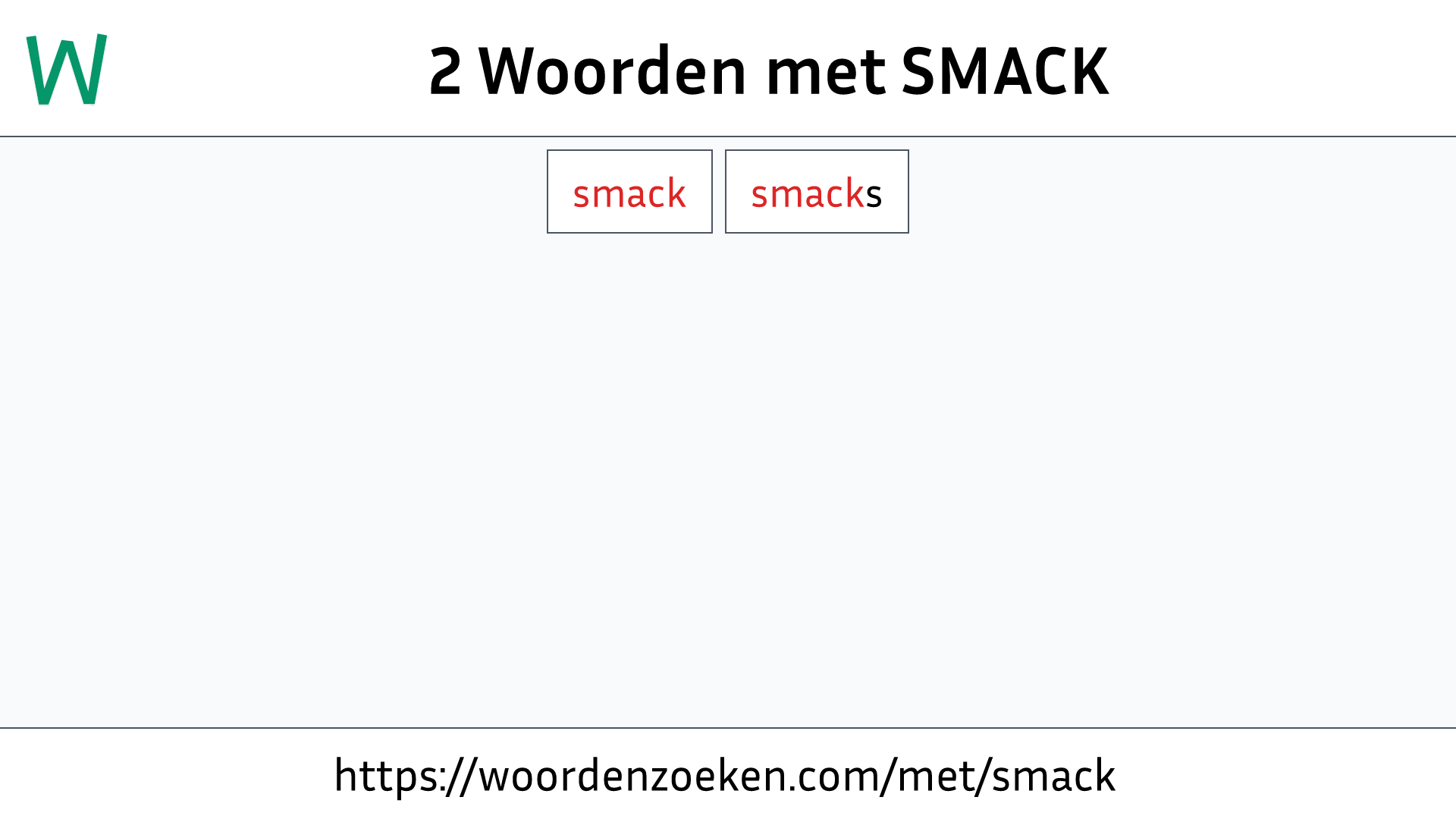 Woorden met SMACK