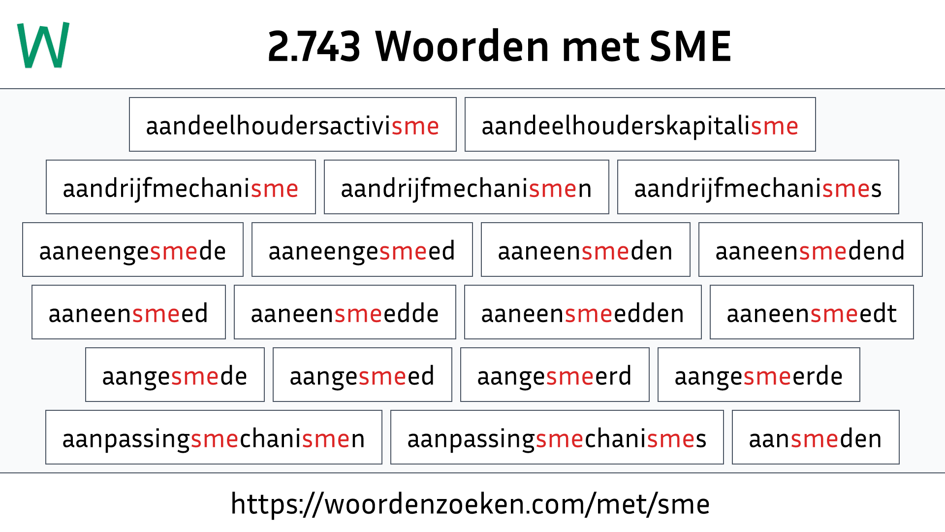 Woorden met SME