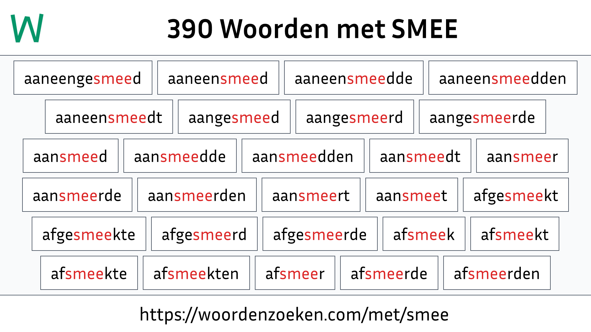 Woorden met SMEE