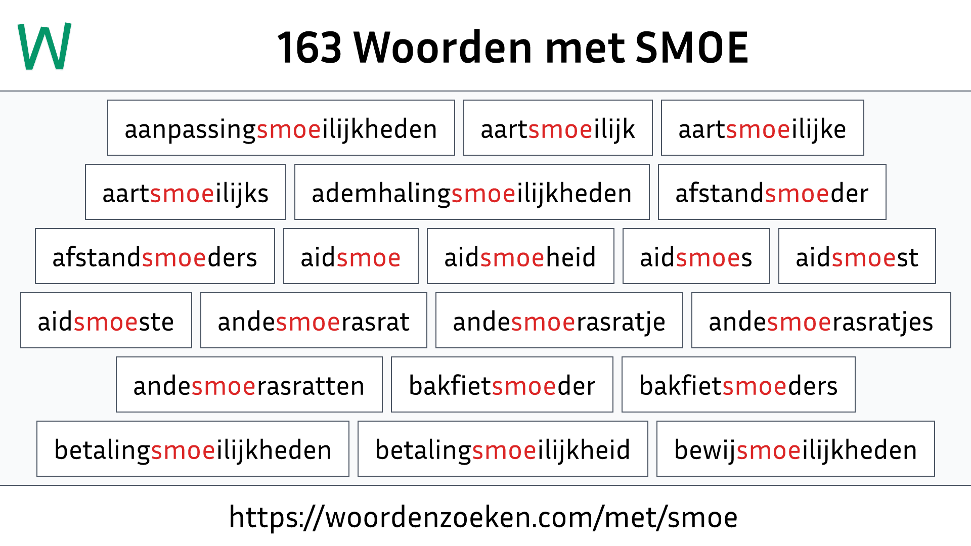 Woorden met SMOE