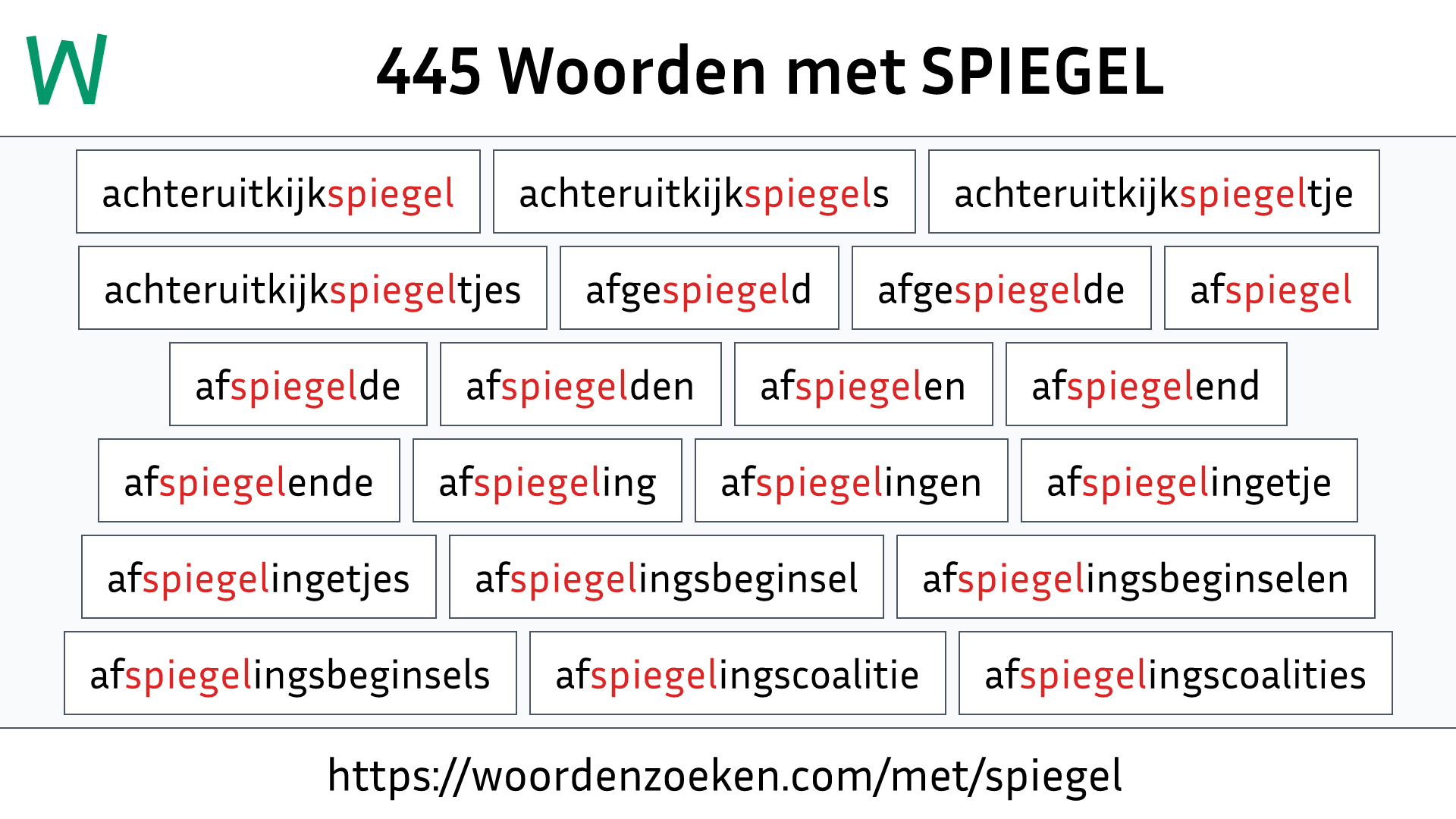 Woorden met SPIEGEL