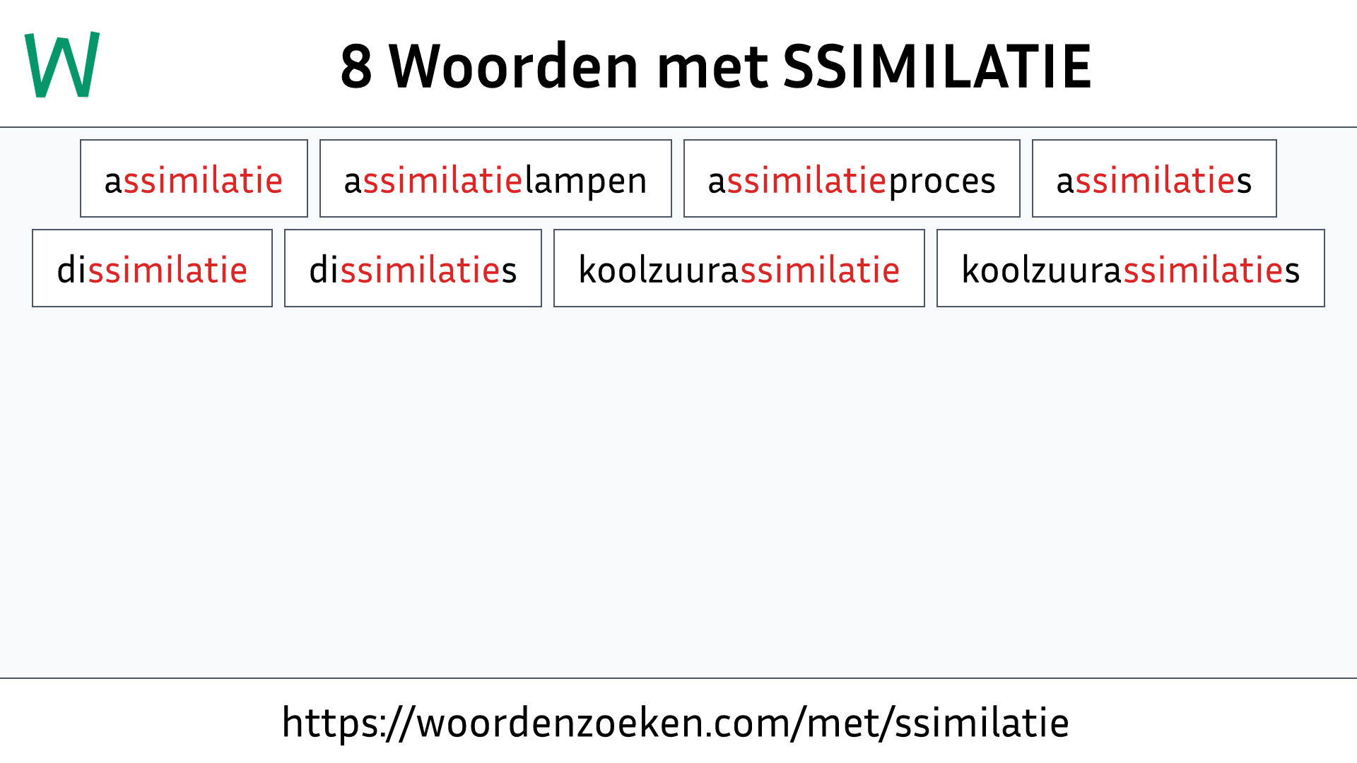 Woorden met SSIMILATIE