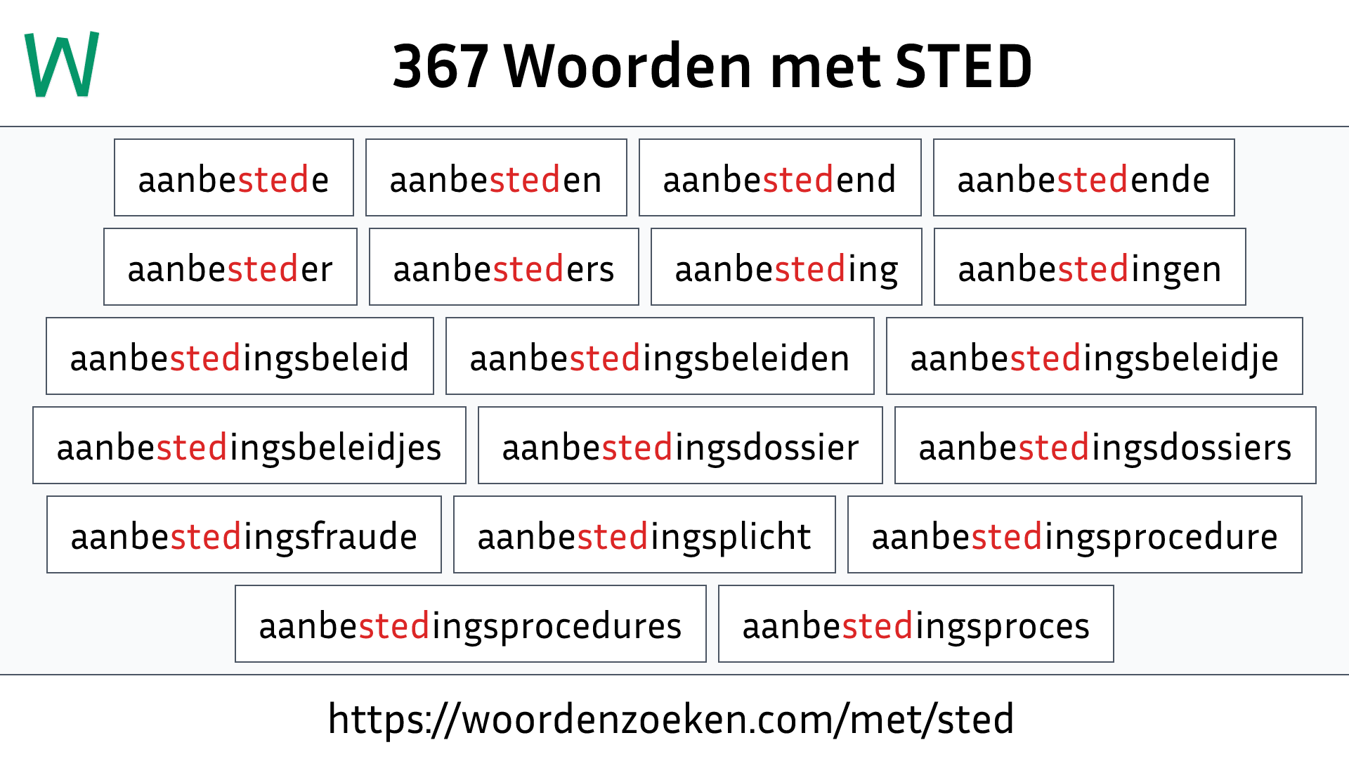 Woorden met STED