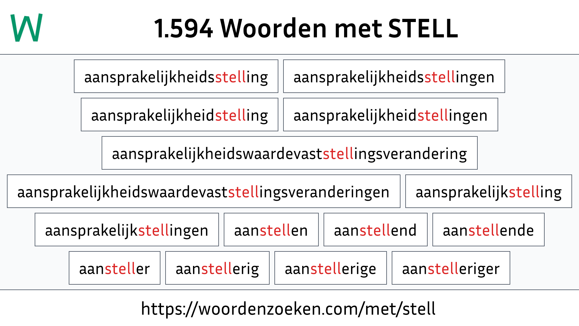 Woorden met STELL