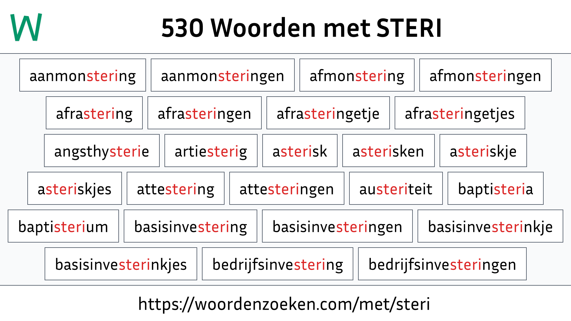 Woorden met STERI