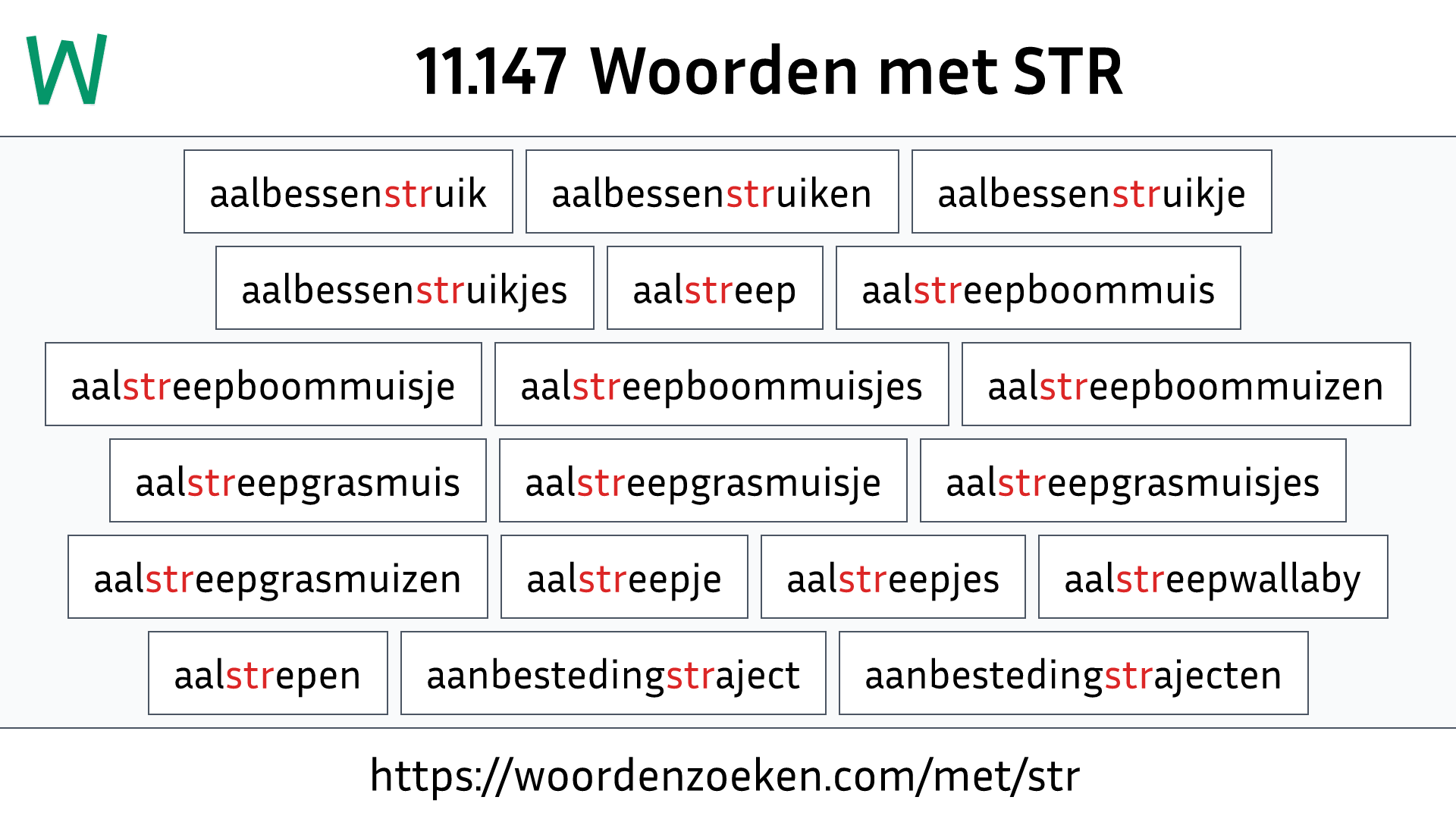 Woorden met STR