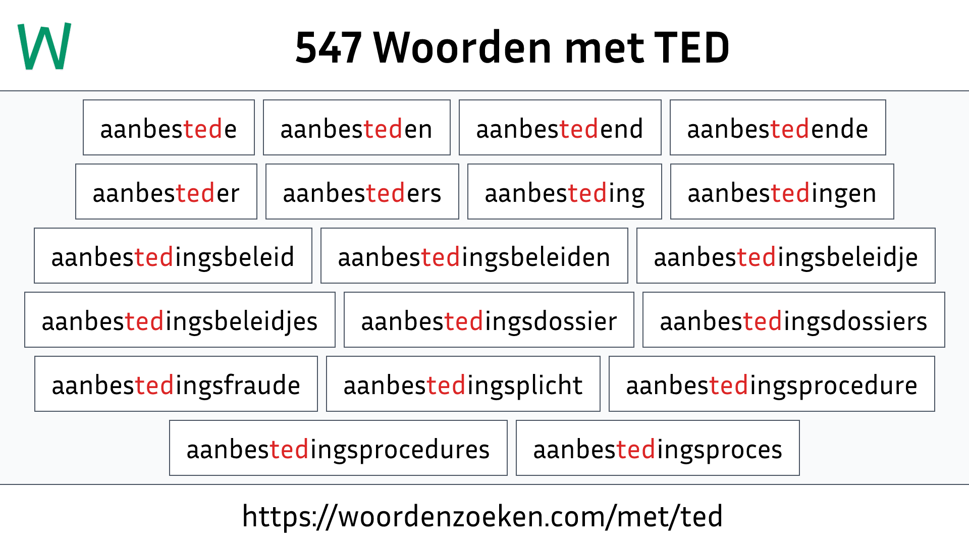 Woorden met TED