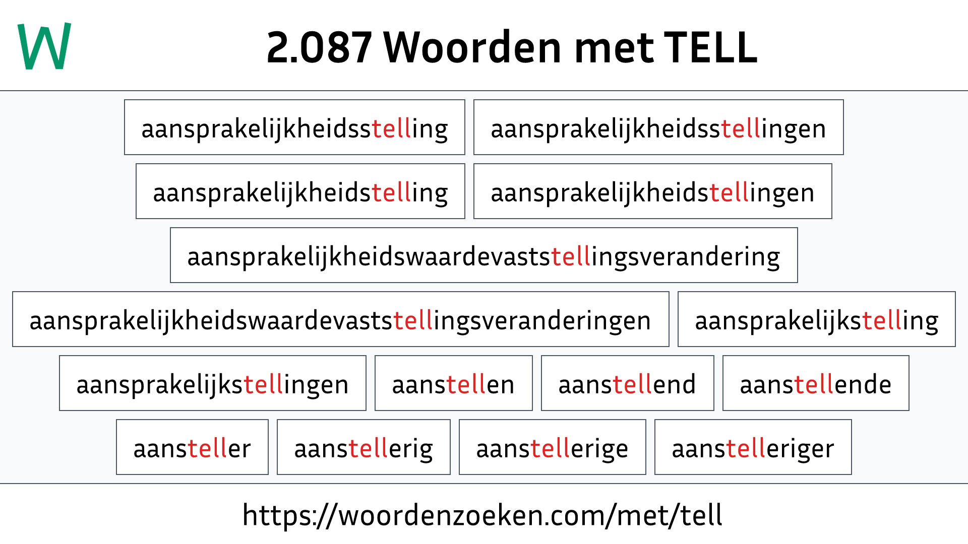 Woorden met TELL