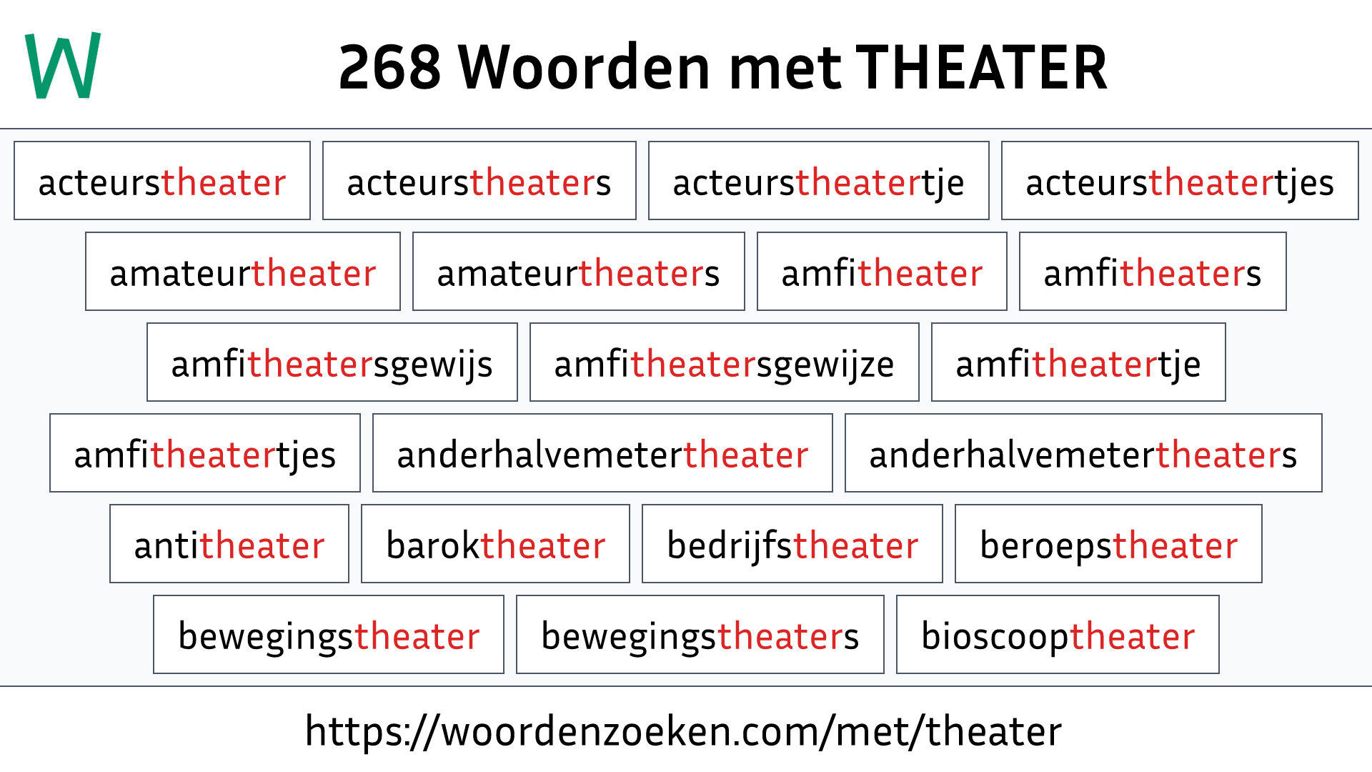 Woorden met THEATER