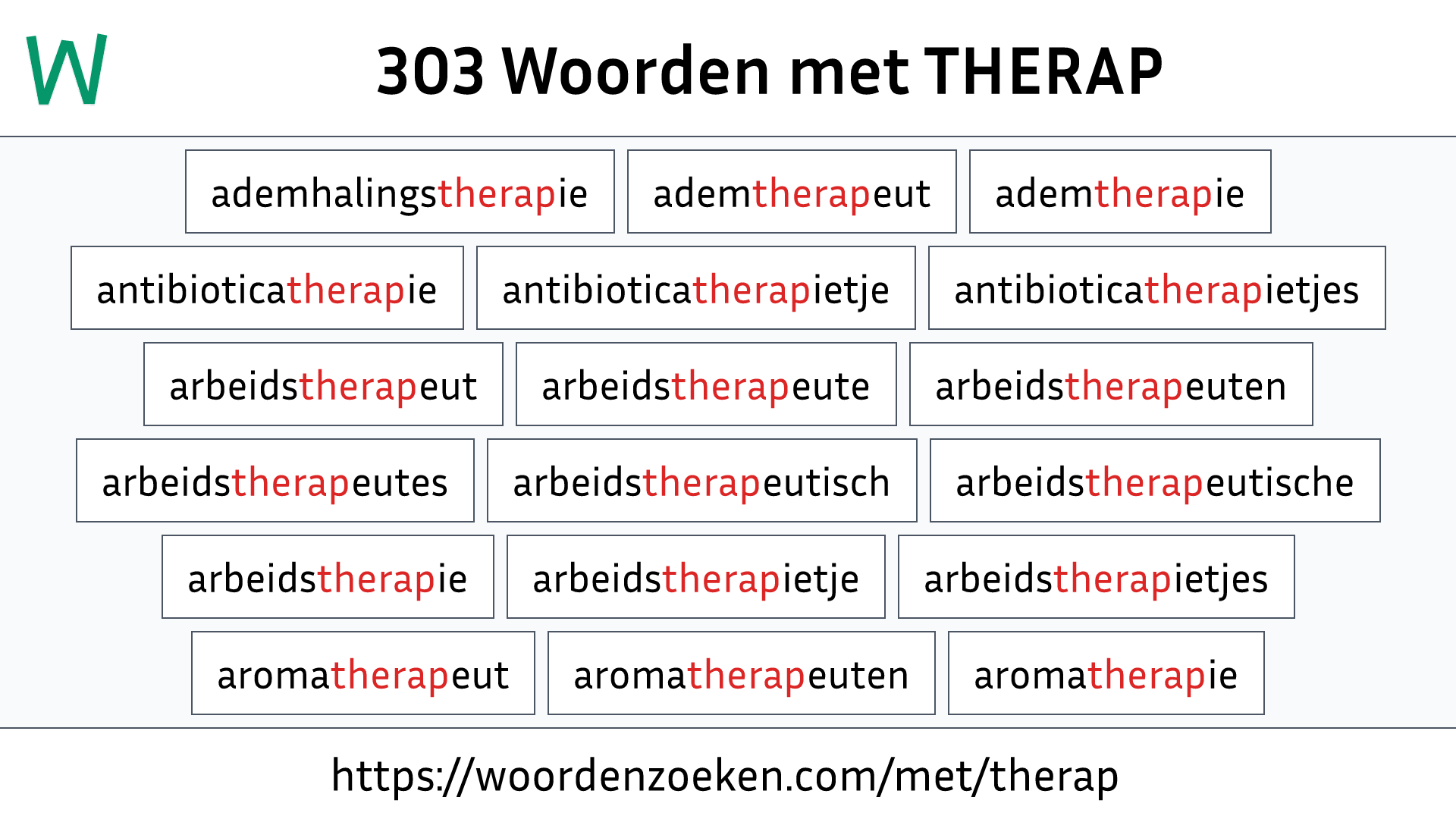 Woorden met THERAP