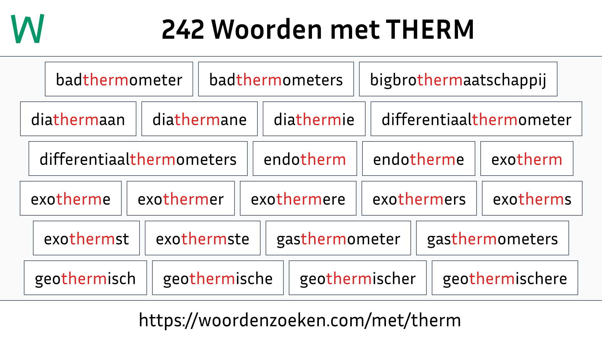 Woorden met THERM