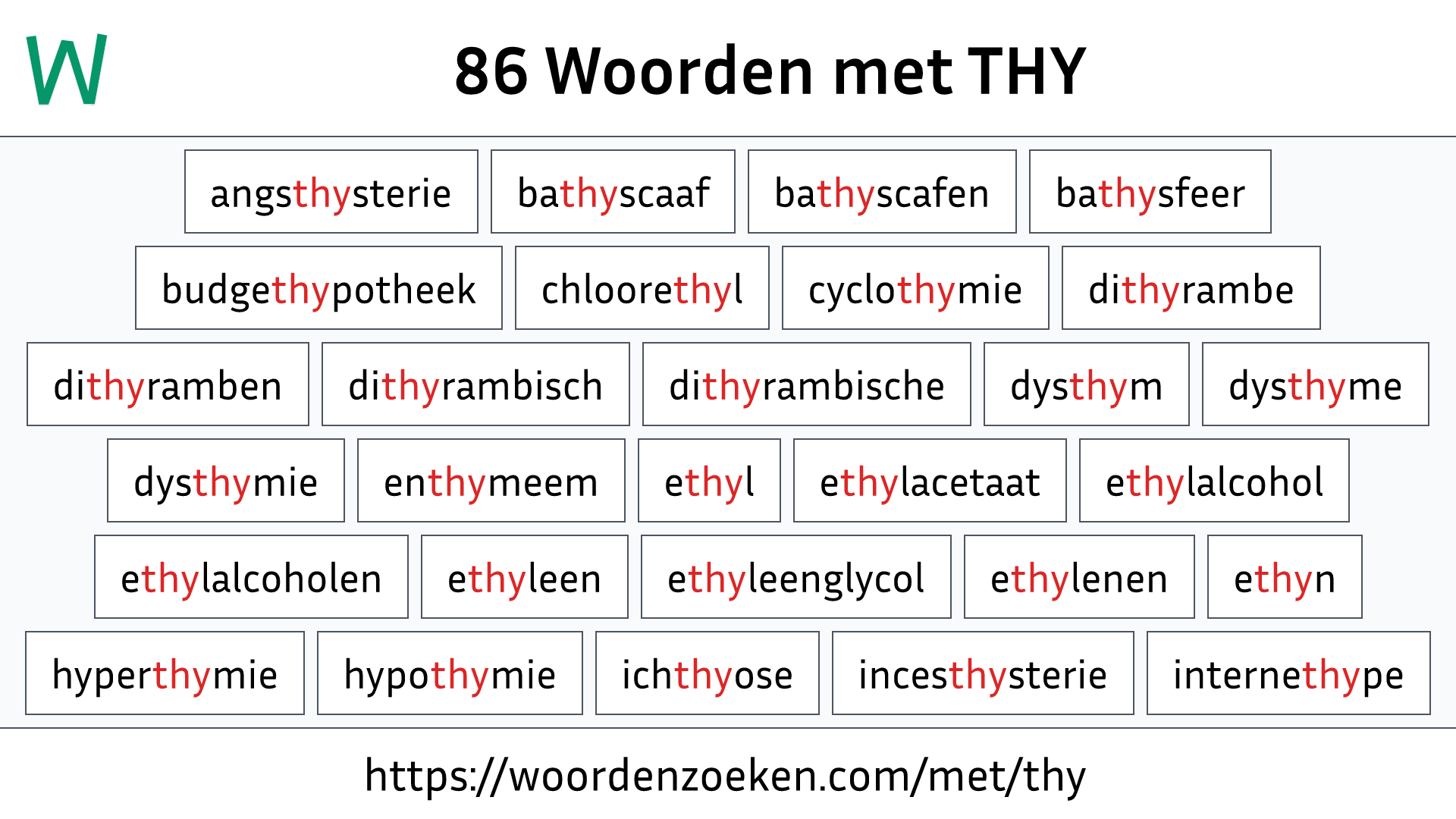 Woorden met THY
