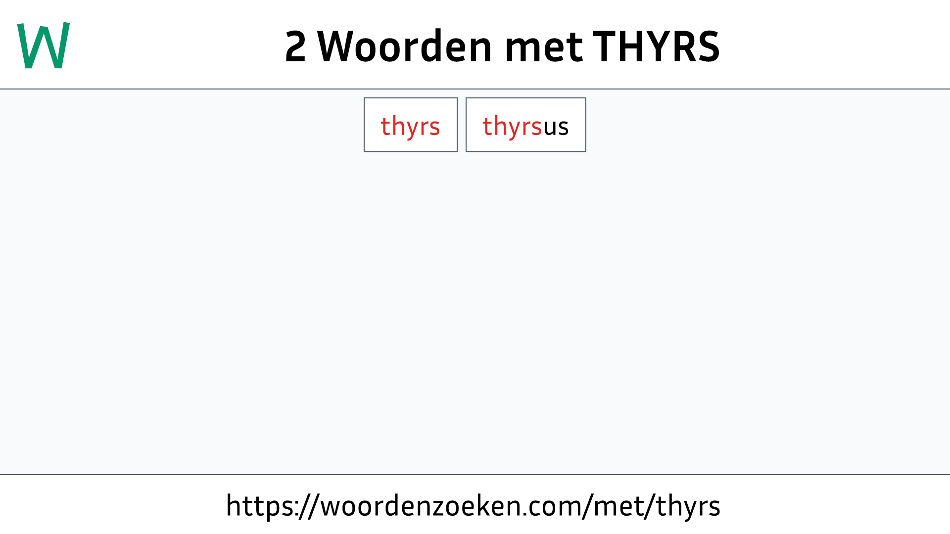 Woorden met THYRS