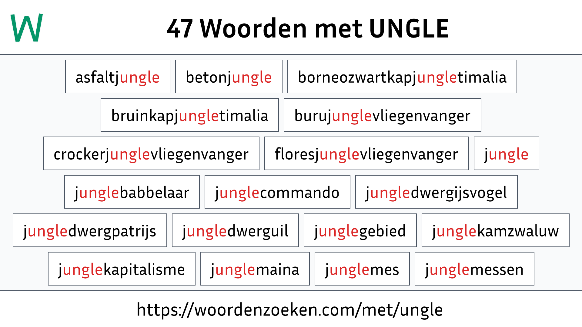 Woorden met UNGLE