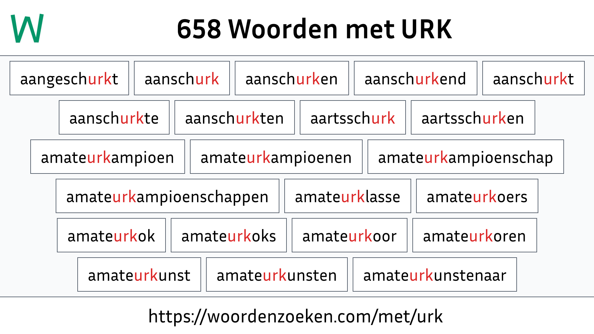 Woorden met URK