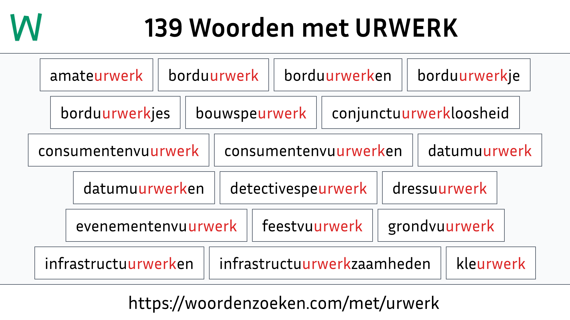 Woorden met URWERK