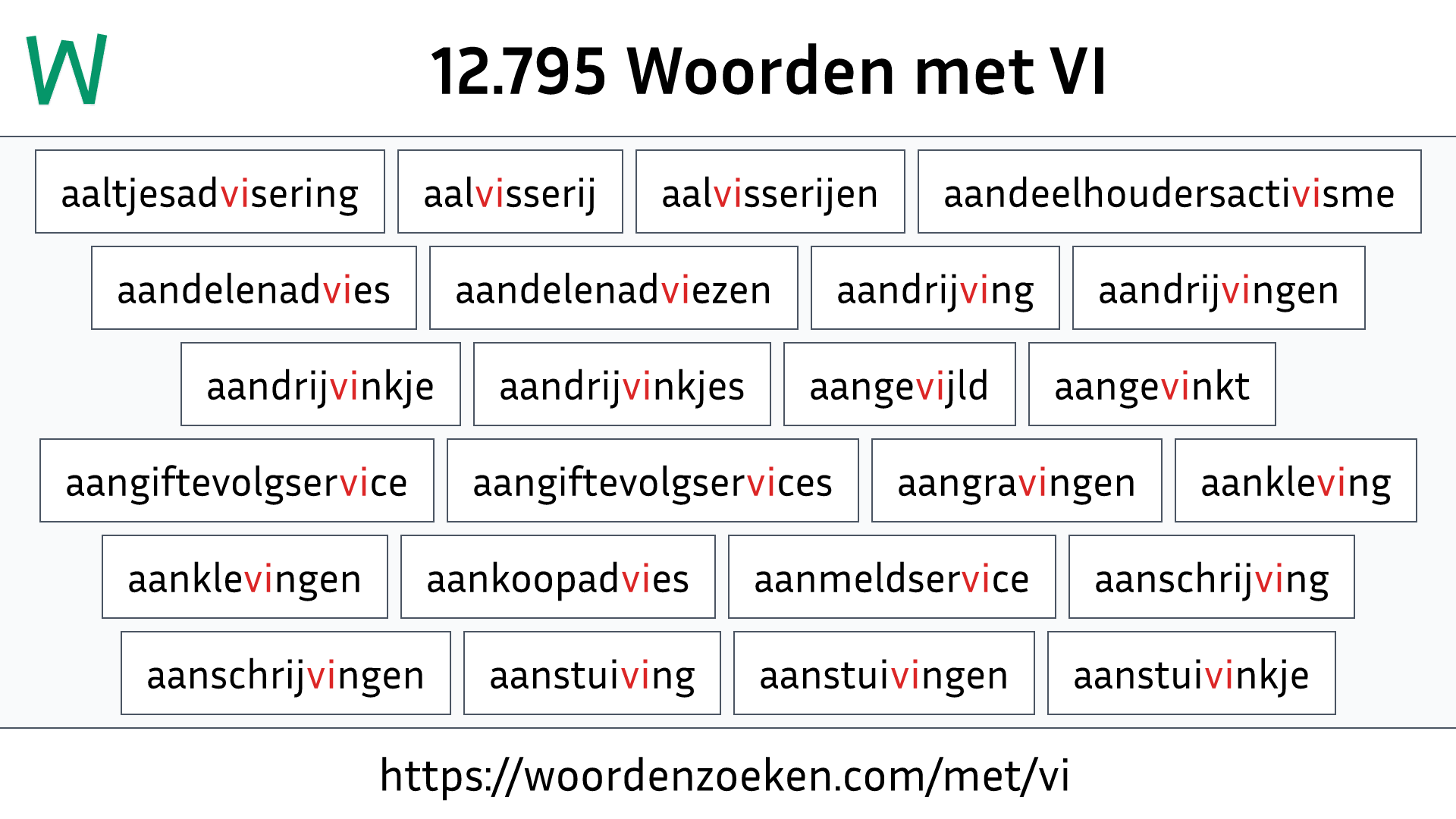 Woorden met VI