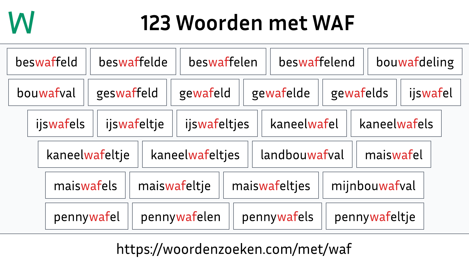 Woorden met WAF