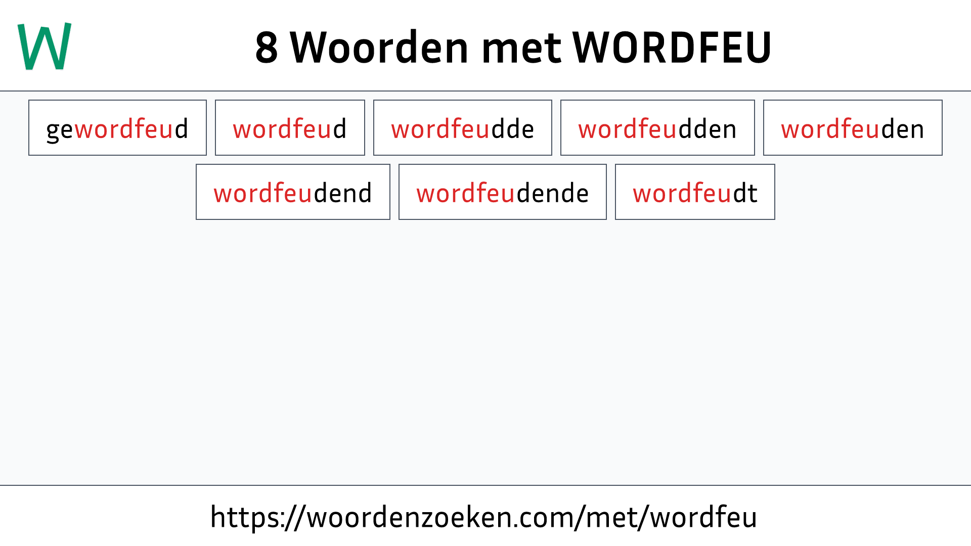 Woorden met WORDFEU