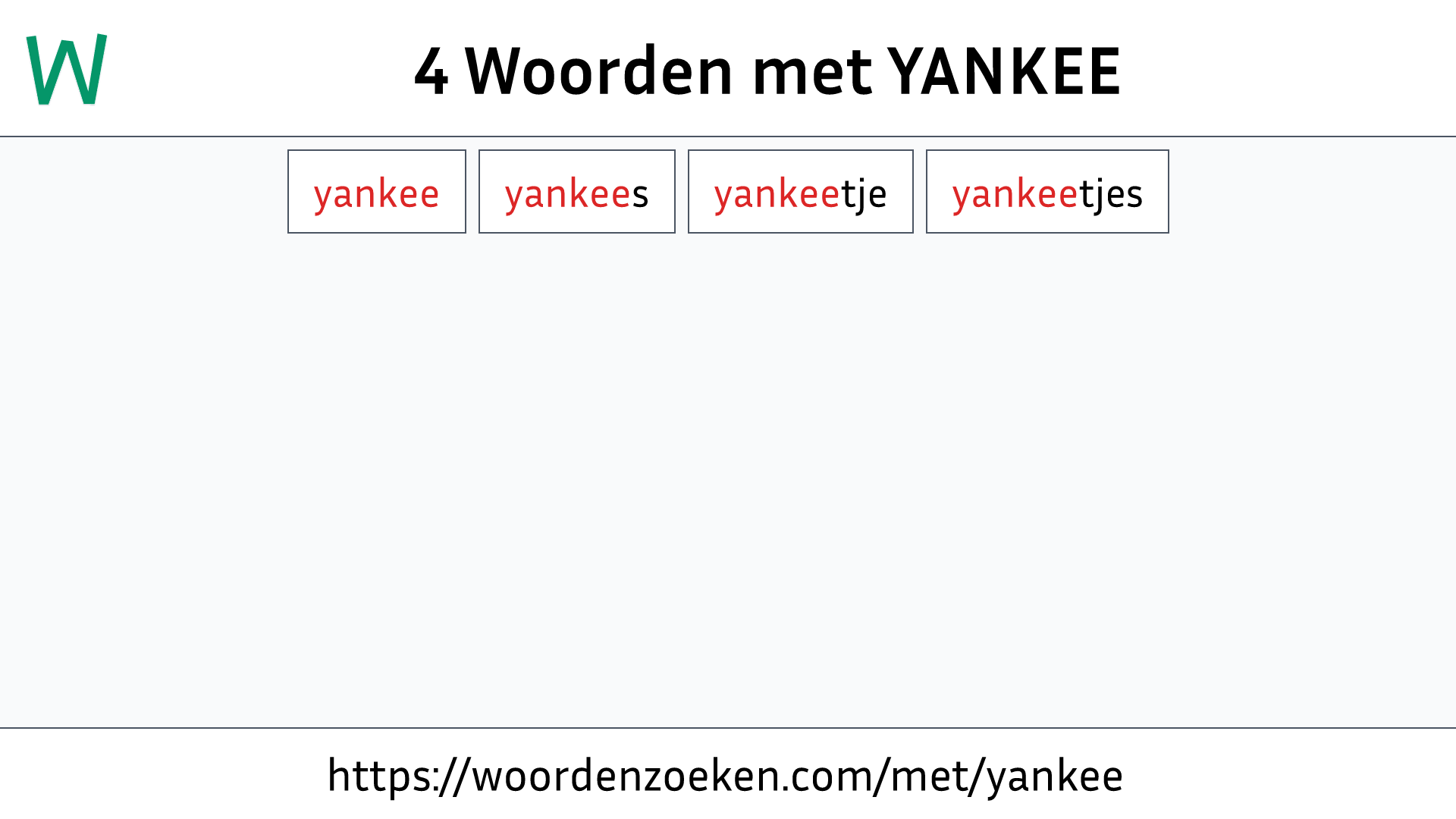 Woorden met YANKEE
